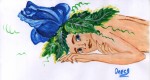 Галканова О. Ескізи до буклету "Блакитна троянда" Лесі Українки